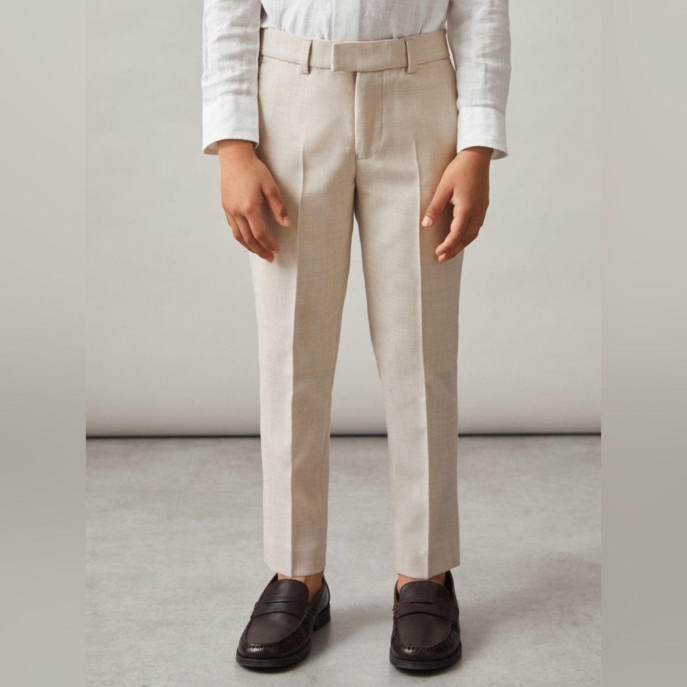 NWT REISS Belmont T Slim-Fit Trousers With Wool in Stone